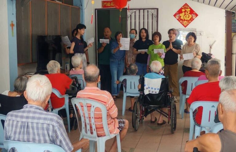 Bringing festive cheer to retirement home