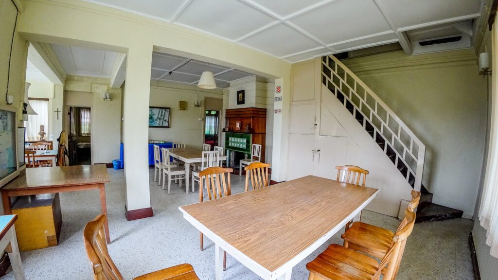 Mission bungalow dining hall